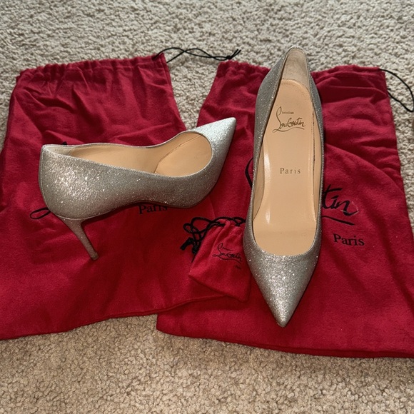 Christian Louboutin Kate Glitter Pointed Toe Pump - Picture 4 of 8